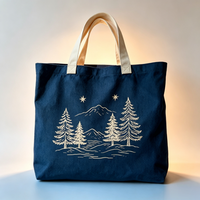 Sac de rangement zippé en toile imprimée, robuste et réutilisable, polyvalent pour le voyage, le quotidien, les cadeaux, l'équipement de sport, les foulards et les souvenirs