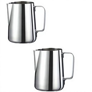 Pichet à café expresso en acier inoxydable de 1250 ml, idéal pour le latte art, en métal, portable, conique, pour mousse de lait, usage domestique - Vente chaude - Product Image 1