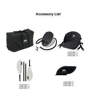 LAXO 380厘米3人充气船皮划艇全聚酯小艇筏独木舟盖3气室户外漂流运动 - Product Image 4