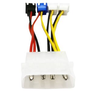 Заводская Настройка адаптера конвертер кабель IDE Molex 4Pin в 4X 3Pin корпус охлаждающий вентилятор силовой кабель - Product Image 3