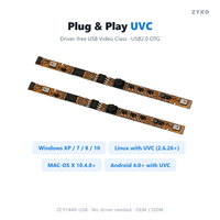 Module de caméra USB ZYKD ZCY1449-USB 2MP avec autofocus, UVC 1600x1200 30fps, mini micro caméra pour dashcam, caméra sportive, téléphone, tablette, PC, OEM