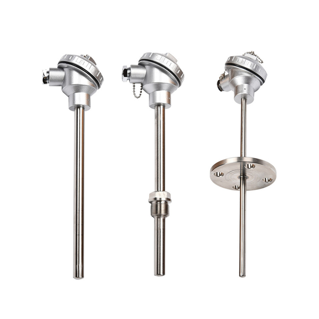 High Temperature Explosion Proof Stainless Steel Thermocouple RTD Sensor S J K Type Pt100 for Industrial Process Monitoring