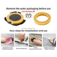 WPF103 Support PS Noir Personnalisable avec Logo, Écologique, pour Scellés de Cire de Toilette, Idéal pour Salle de Bain, SPA, Douche, Compatible 3 pouces