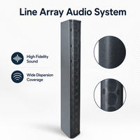 Haut-parleur colonne Line Array tout aluminium 320W pour églises, auditoriums, salles de conférence, bars et salons, garantie 3 ans