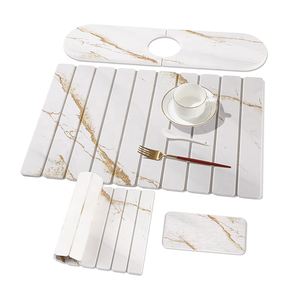 Alfombrilla de secado de platos de <span class=keywords><strong>piedra</strong></span> grande, alfombrillas de secado rápido para platos de <span class=keywords><strong>piedra</strong></span>, almohadilla de secado de tierra de diatomeas absorbente de agua de mármol - Product Image 1