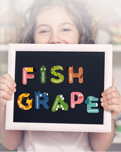 Pegatinas magnéticas para refrigerador de animales para niños, letras y palabras en inglés tempranas, juguetes magnéticos - Product Image 3