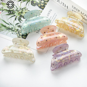 Goreisi Jewelry PVC Rhinestone 6cm Starry Sky Claw High-end <b>Clip</b> Back of Head Hair Accessory Hairpin - Product Image 3