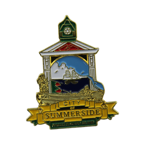 Armonia paesaggio metallo emblema natura moderna a due toni <span class=keywords><strong>motivi</strong></span> industriali lucidati spilla anniversario lettere da <span class=keywords><strong>collezione</strong></span> - Product Image 3