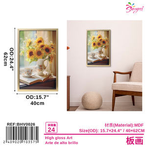 60*38cm PVC fiori pittura per la decorazione della casa e ufficio parete arte - Product Image 1