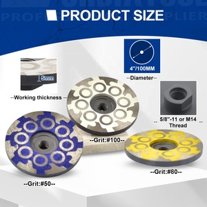 Premium Quality 4inch/100mm Resin Filled <strong>Diamond</strong> Grinding Cup Wheel Grinding Disc Abrasive Tool for Granite Marble Quartz - Product Image 6