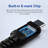 Nuevo Cable de Carga Rápida USB Tipo-C de 5A y 100W con Transferencia de Datos de 10Gbps, Revestimiento de Nailon, 4K 60Hz para iPhone y Computadora/Impresora