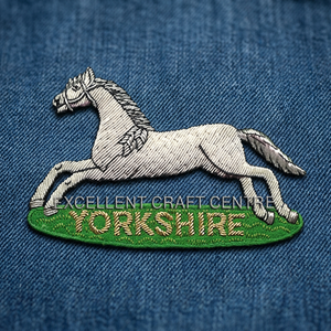 YORKSHIRE High Quality Lace Embroidered Patch <b>Sew</b>-On Fabric Badge Circular Luxury Design for Garment - Product Image 2