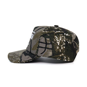 Üretici Erkek Spor Açık Hava 5 Panel Yapısız Kamuflaj Özel Nakış Logolu Camo Kumaş Beyzbol Şapkası - Product Image 3