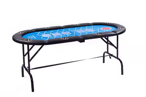 โต๊ะโป๊กเกอร์พับได้แบบมีที่วางแก้ว สำหรับเล่นเกมไพ่เท็กซัสโฮลเอ็ม 8 คน คุณภาพระดับมืออาชีพ สำหรับขายส่ง - Product Image 2