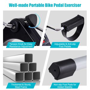 Mini bước gấp dưới bàn xe đạp bàn đạp Exerciser ABS Vật liệu nhà văn phòng tập thể dục tập thể dục tập thể dục mini xe đạp peddler máy - Product Image 3