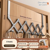 Porte-manteau mural sans perçage en acier au carbone, extensible et pliable, pour chambre et salle de bain