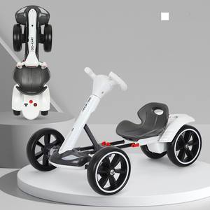 Kids Plastic Battery-Powered <strong>Pedal</strong> Go-Kart Ride-on Toy <strong>Car</strong> with 4 Wheels for Boys &amp; Girls - Product Image 3
