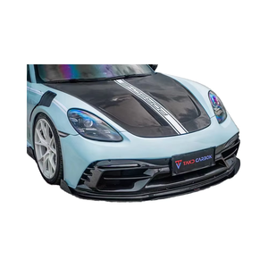 ชุดตัวถังคาร์บอนไฟเบอร์สไตล์ใหม่สำหรับ Porsche 718 Cayman 982พร้อมด้วยสปอยเลอร์กันชนหน้าและกระโปรงข้างที่ได้รับการอัพเกรด - Product Image 1