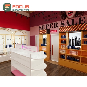 Modern Hair Extension Display Cabinet Glass Door Lockable Drawer Multi Tier Shelf Display Cabinet Fixture - Product Image 4