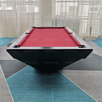 Table de billard portable multifonctionnelle en bois massif avec plateau en ardoise, personnalisable, haute qualité, faible MOQ, pour installation à domicile, 7ft, 8ft, 9ft, 3-5 joueurs