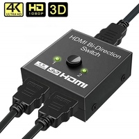 Répartiteur Vidéo Audio Bidirectionnel 2-en-1 HDTV 2 Ports 4K 1080P HD pour PC, Ordinateur Portable, Switch, PS4, PS5, Xbox, Moniteur, Téléviseur, Projecteur