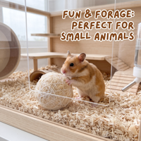 Balle en fibre de coco personnalisée et écologique pour animaux de compagnie, jouet transfrontalier pour l'exercice quotidien des hamsters, lapins, oiseaux et chats, à mâcher et pour la dentition