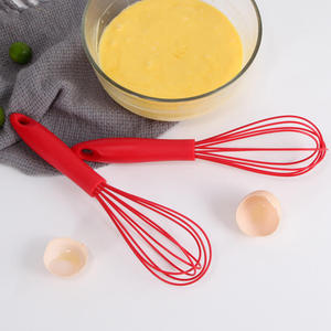 Fouet à œufs en silicone pour ustensiles de cuisine antiadhésifs, fouet à ballon résistant à la chaleur avec poignée en PP, batteur à œufs manuel anti-rayures pour la cuisine - Product Image 4