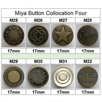 Tombol jahit warna emas kelas tinggi 20mm 22mm
