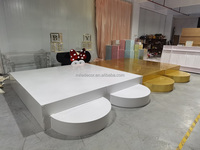 Scène de danse de mariage en PVC+acrylique haute densité bon marché de Foshan, plateforme de scène de mariage