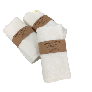 Siêu Mềm Rửa Vải Tùy Chỉnh Quà Tặng Đóng Gói 100% Hữu Cơ Tre Bé Khăn Mặt Trắng Khăn Chăm Sóc Da Khăn - Product Image 3