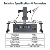 Station de retravaillage BGA IR6500, machine de soudage et dessoudage infrarouge pour la réparation de puces de carte mère d'ordinateur portable et la maintenance électronique