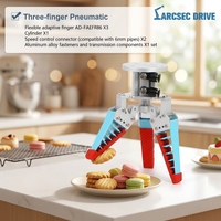 Pince robotique à doigts souples pour la préhension et le placement de biscuits/gâteaux