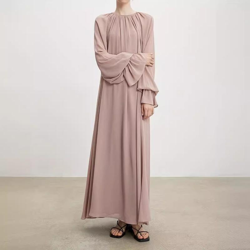 sachin and babi light blue dress Muslim Women's Elegant Chiffon Dress - Floral Print Long Maxi Dress main image 0