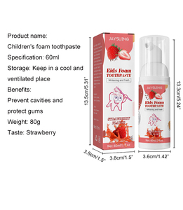 <span class=keywords><strong>Dentifrice</strong></span> Mousse Goût Fruits pour Enfants et Bébés, Nettoyant, Blanchissant et Anti-Taches - Product Image 4