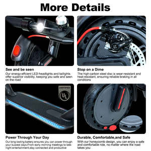 Trottinette électrique à 2 roues pas chère de 8,5 pouces, entrepôt UE, États-Unis, Canada, 36v 350w Escooter 10Ah longue portée, application, trottinette électrique pliable - Product Image 5