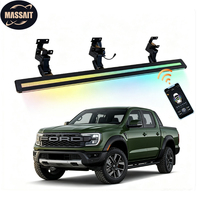 MASSAIT Set Lengkap Pijakan Samping Elektrik Bahan Aluminium Alloy untuk Pickup Ford Ranger T6 T7 T8 T9 Power Running Board Modifikasi Satu Paket