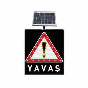Solar-Powered Slow-Ground Traffic Sign Panel 600x750x80mm 20W - Product Image 2