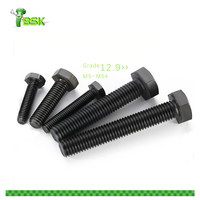 Boulon et écrous hexagonaux filetés Astm Unc Unf de haute qualité B18.2.1 B18.2.2 vis hexagonales oxyde noir