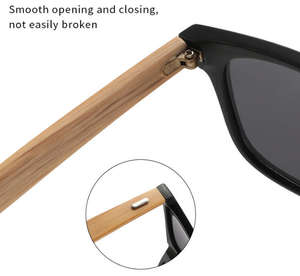 Gafas de Sol de Diseño Nuevo y Popular en Promoción, <span class=keywords><strong>Lentes</strong></span> con Tinte de Bambú, Protección UV400, Fibra de Bambú, Brazos de Bambú, Gafas Decorativas para Exteriores - Product Image 3