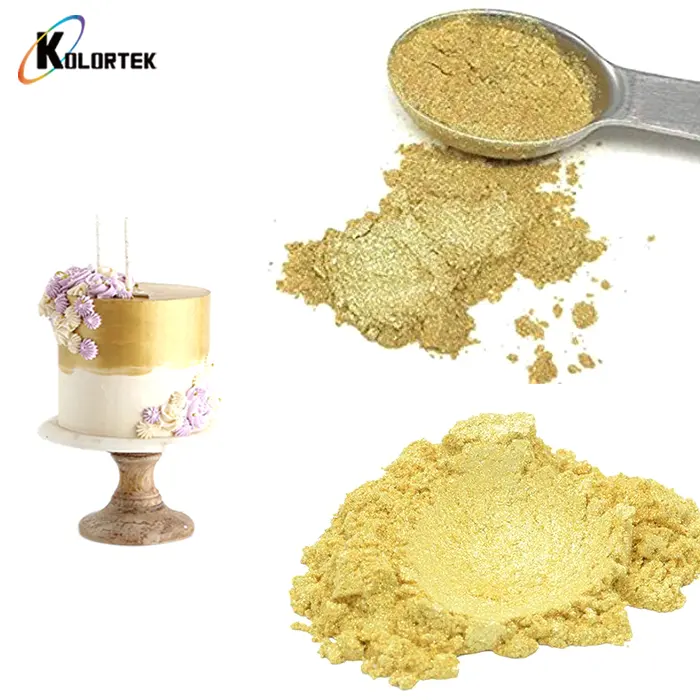 खाद्य ग्रेड सोने के पाउडर चमक सोने की धूल खाद्य बेकरी खाद्य Additive के लिए चमक