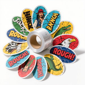 Permanent Adhesive Multiple Use Waterproof <b>Packaging</b> <b>Labels</b> Custom Logo Vinyl UV Transfer Stickers - Product Image 5