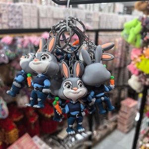 Cartoon Silicone <b>Keychain</b> Zinc Alloy Non-Toxic For Kids And Girls Car Bag Pendant Small Gift Valentine's Day Children's Day - Product Image 2