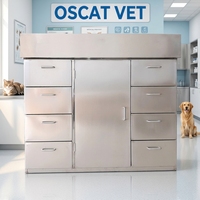 Table de traitement vétérinaire OSCAT, équipement médical pour animaux, surface plane, facile à nettoyer, pour hôpital vétérinaire