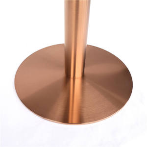 Wholesale Rose Gold Stainless Steel Minimalist Dining <b>Table</b> Base Single Column Round Pedestal Stand for Living Room - Product Image 3