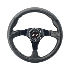Volant sport Barchetta Evo - Cuir - Volant sport pour voitures, polyuréthane, plaque de course Simoni - Product Image 1