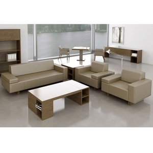 Ensemble de canapés de bureau en cuir personnalisé 2019, confortable, en cuir PU noir, canapé de bureau une place - Product Image 1