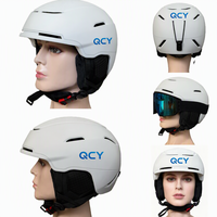 Casque de snowboard tout-terrain en polycarbonate, protection tout-terrain, blanc mat noir multicolore, casque de protection