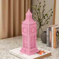 Figurine de monument rétro en résine floquée Redeco, décoration de cabine téléphonique, boîte aux lettres, sculpture du Big Ben, souvenirs personnalisés, décoration de la maison