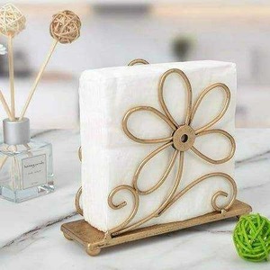 Porte-serviettes décoratif en métal, finition laiton, le plus vendu, pour comptoir de cuisine, hôtels et tables de café, disponible à bon prix - Product Image 2