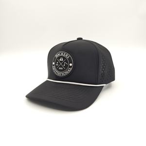 Casquettes de baseball structurées en PVC et caoutchouc pour promotion commerciale, imperméables, avec perforations découpées au laser, motif léopard, dobby, fruits - Product Image 3